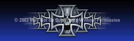 Window Graphic - 16x54 Iron Cross Blue