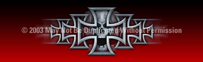 Window Graphic - 16x54 Iron Cross Red