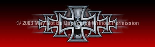 Window Graphic - 20x65 Iron Cross Red