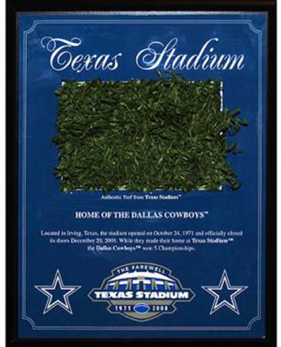 Dallas Cowboys Game Used Turf Plaque (1996-2008)