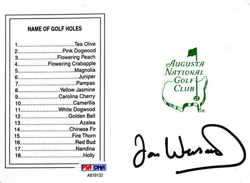 Ian Woosnam Signed Augusta National Masters Scorecard (PSA/DNA)