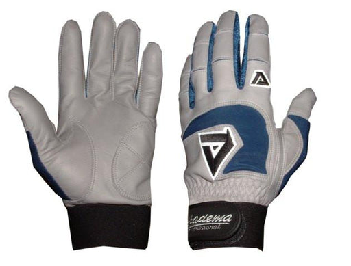 Akadema Grey/Royal Blue Professional Batting Gloves Medium