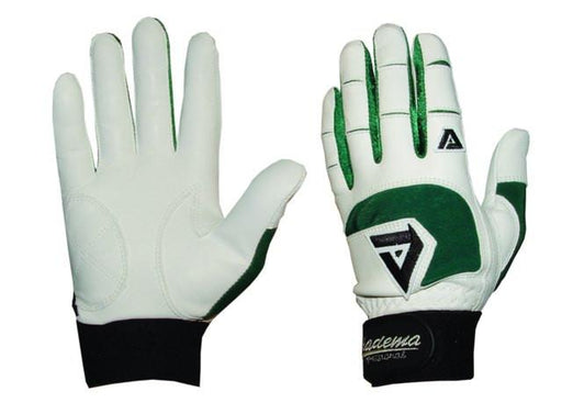 Akadema White/Green Professional Batting Gloves Medium