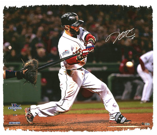 Dustin Pedroia Signed 22x26 Canvas (MLB Auth)