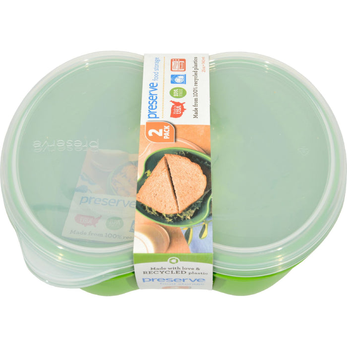 Preserve Square Food Storage Set - Green - Case of 8 - 2 Packs