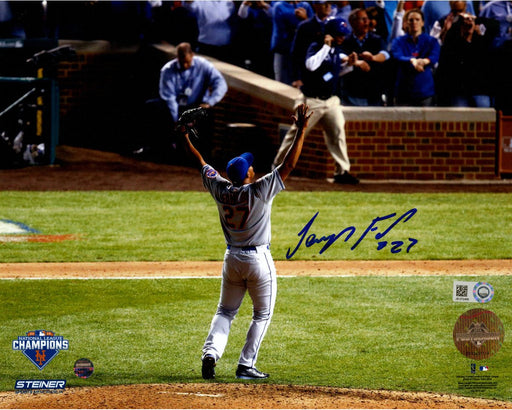 Jeurys Familia Signed NLCS Celebration from Back 8x10 Photo (MLB Auth)