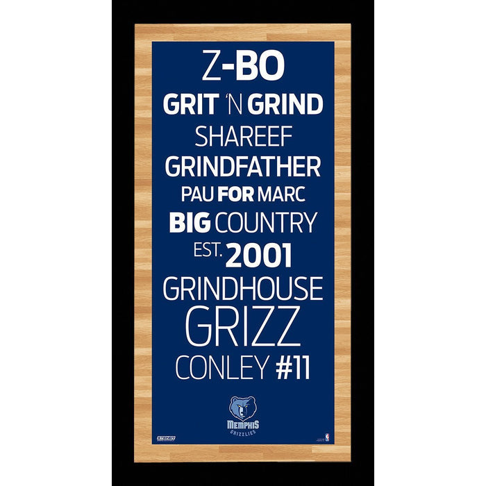 Memphis Grizzlies Subway Sign Wall Art 9.5x19 Photo