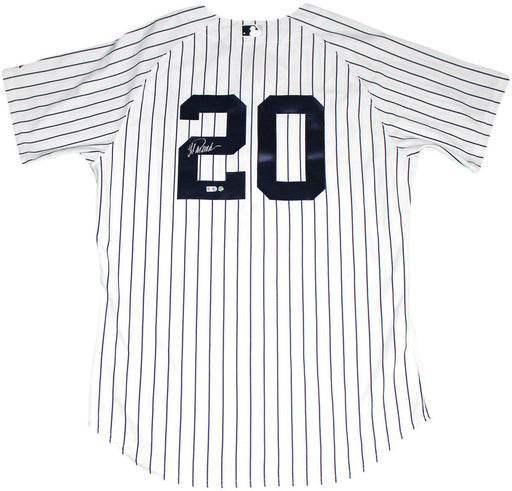 Jorge Posada Signed Posada Retirement Logo Authentic Home Yankees Jersey MLB Auth