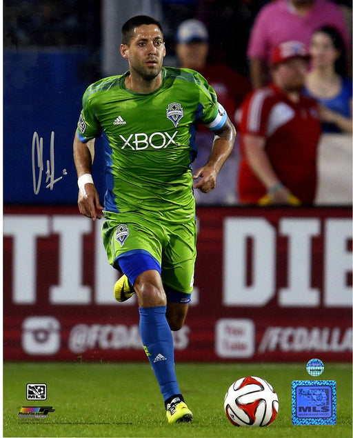 Clint Dempsey Signed Dribbling  Ball Seattle Sounders 8x10 Photo