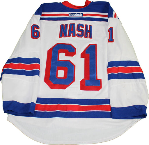 Rick Nash New York Rangers 2015-2016 Season Game Used #61 White Jersey (Set 3) (1/5/2016 - 2/29/2016)  (Size 56)