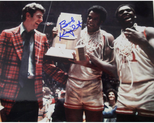 Bob Knight Signed 8x10 W/ Trophy