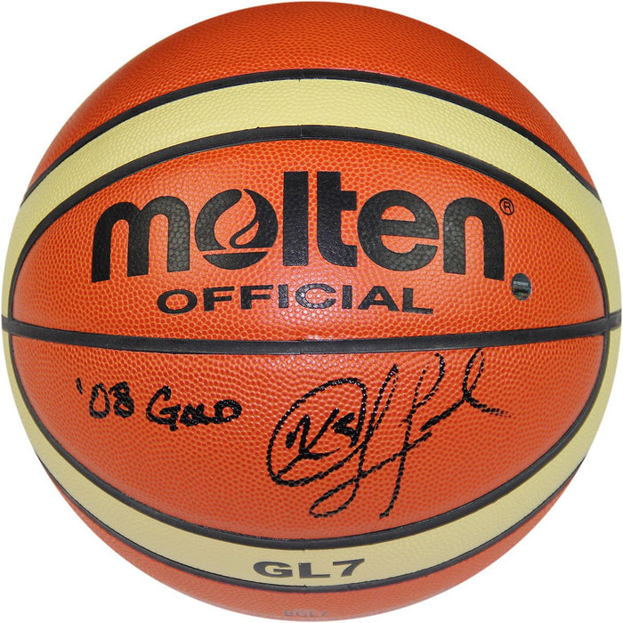 Chris Paul Signed Molten Olympic I/O basketball w/ " 08 Gold" Insc.