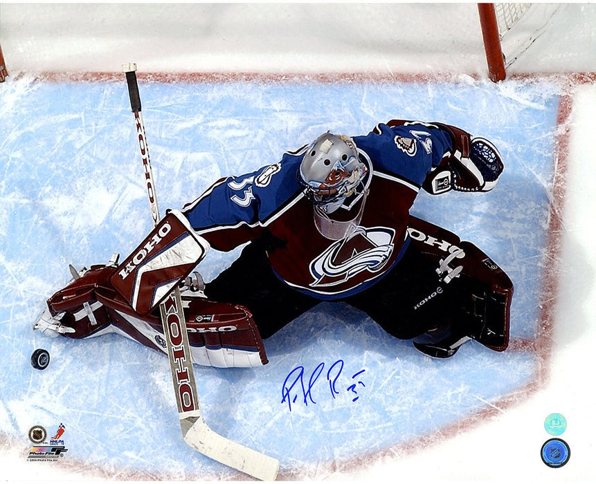 Patrick Roy Colorado Avalanche Signed Overhead In Crease 16x20 Photo (AJ Sports Auth)