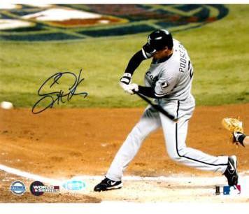 Scott Podsednik 2005 WS Gm. 4 Triple 8x10 Photograph