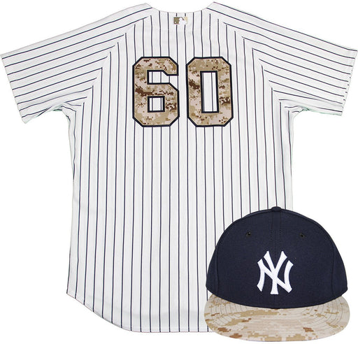 Gary Tuck Uniform - NY Yankees 2015 Game Used #60 Jersey and Hat  w/ Memorial Day Camo (5/25/2015)