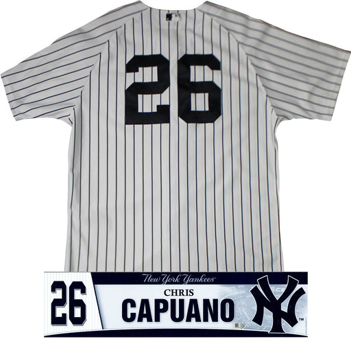 Chris Capuano Set - NY Yankees 2014 Season #26 Team Issued Pinstripe Jersey and Nameplate (9/25/2014)