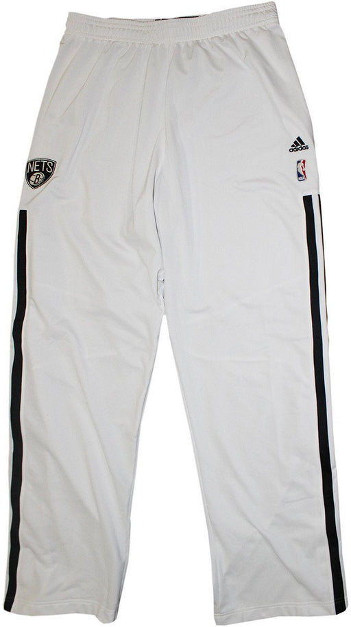 Joe Johnson Pants - Brooklyn Nets 2013-2014 Season Game Used #7 White Warmup Pants (2XL)