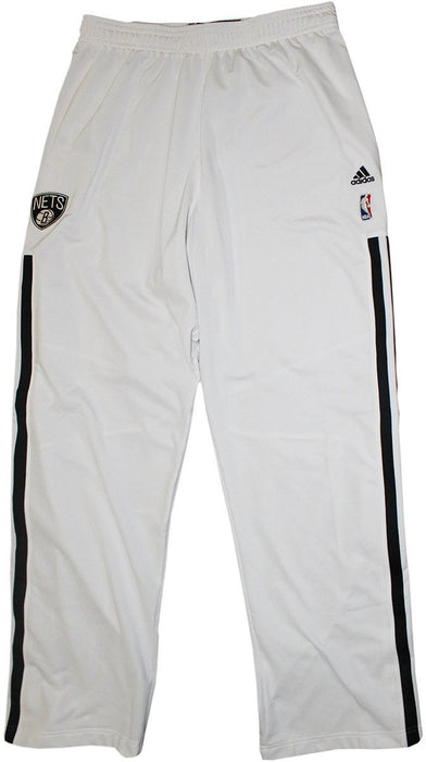 Andray Blatche Pants - Brooklyn Nets 2013-2014 Season Game Used #0 White Warmup Pants (3XL)