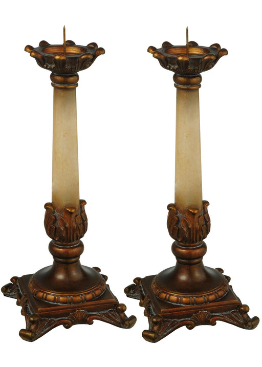 10 Inch H Arcadia 2 Pieces Candle Sticks