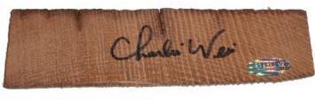 Charlie Weis Notre Dame Game Used Bench Slice