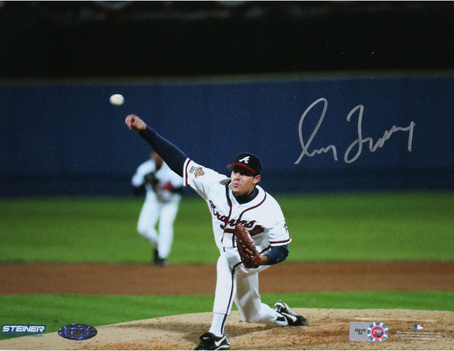 Greg Maddux Signed Braves 1995 WS First Pitch 16x20 Photo (MLB Auth)