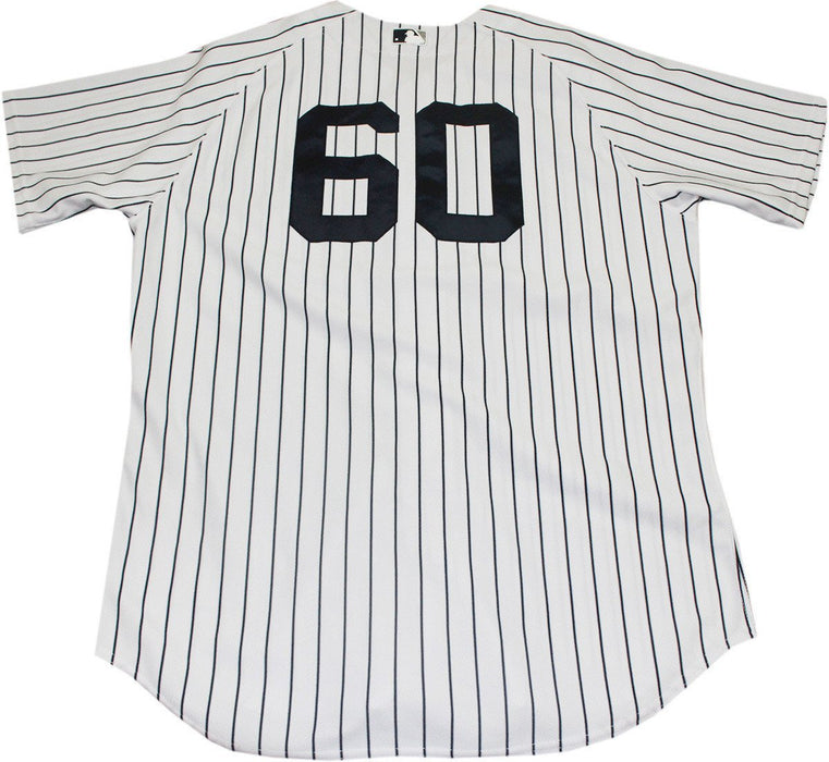 Gary Tuck  Jersey - NY Yankees 2014 Spring Training Opening Day Game Used #60 Pinstripe Jersey (HZ102622) (0000003875) (Size 50)