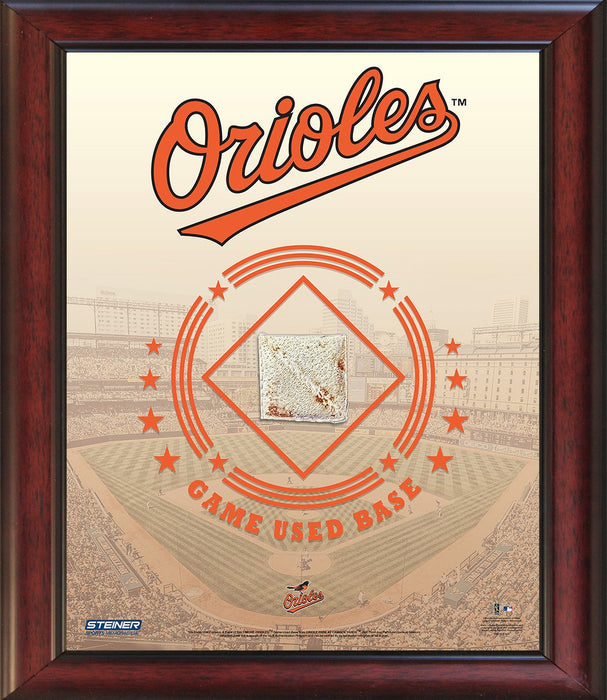 Baltimore Orioles Game Used Base 11x14 Stadium Collage