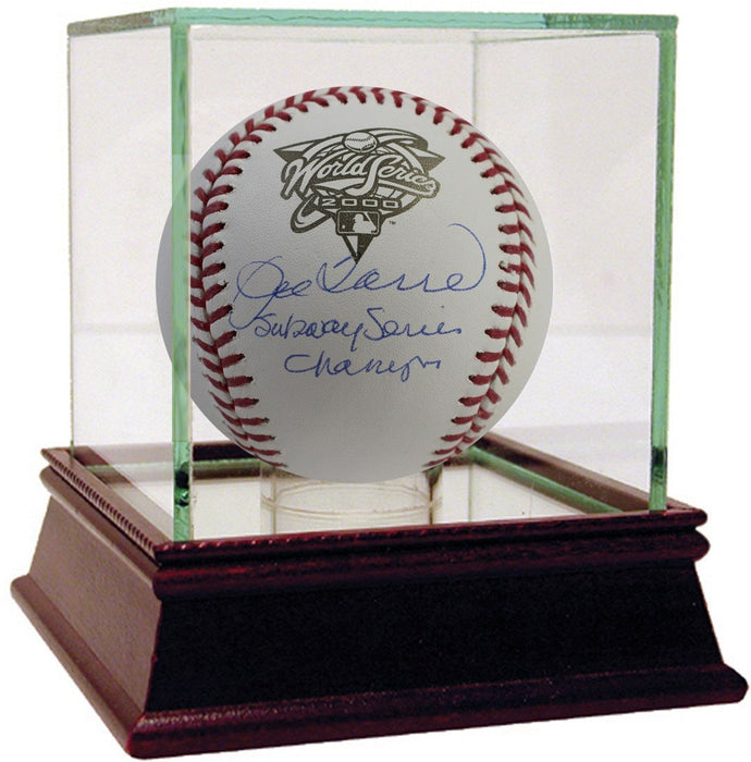 Joe Torre Signed 2000 World Series Logo Baseball w/Subway Series ChampsInsc MLB Auth