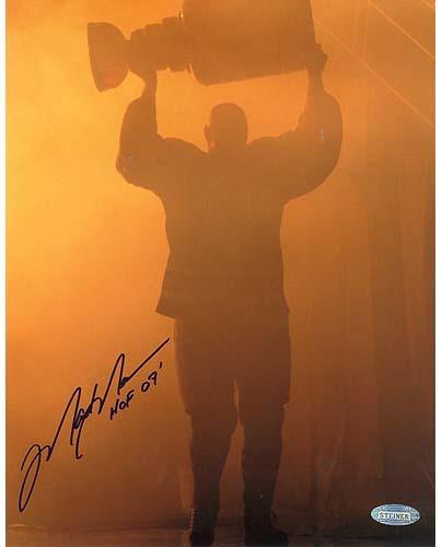 Mark Messier Oilers Retirement Night Entering through Smoke with Stanley Cup w/ "HOF 07" Insc. 8x10 Photo