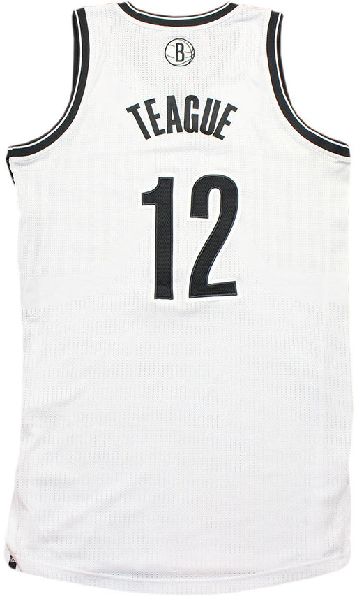 Marquis Teague Jersey - Brooklyn Nets 2014 Playoff Game Used #12 White and Black Jersey (Round 1 - Games 3 and 4) (XL) (BKN00470)