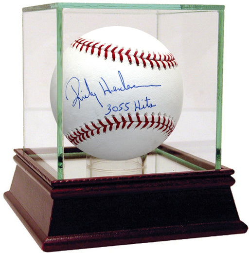 Rickey Henderson Signed MLB Baseball w/"3055 Hits"Insc.