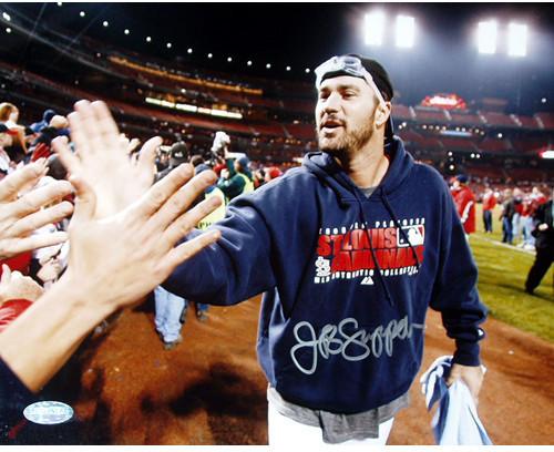 Jeff Suppan Celebration with Fans 16X20