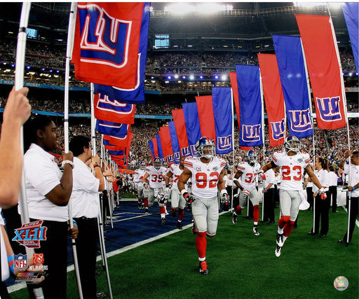 Giants Coming out of Tunnel for SB XLII 20x24 Photo uns.