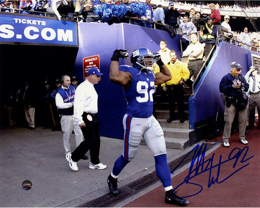 Michael Strahan Signed Taking The Field 8x10 Photo