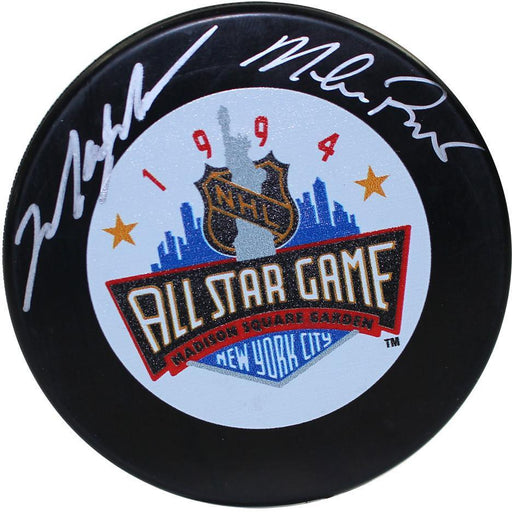 Mark Messier/ Mike Richter Dual Signed 1994 All Star Hockey Puck