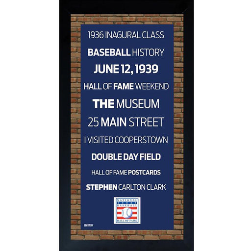 Baseball Hall of Fame Logo Subway Sign Wall Art 10x20 Framed Photo