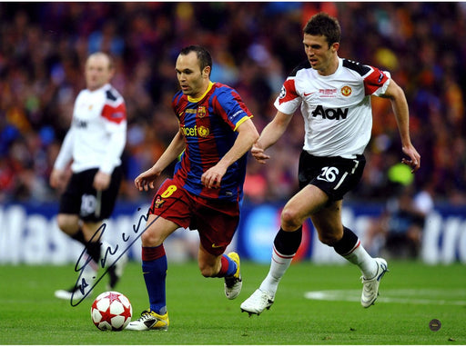 Andres Iniesta Signed  Champions League Final 2011 12x16 Photo (Icons Auth & Third Party Holo)