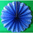 14 Inch Blue Tissue Fan Decoration