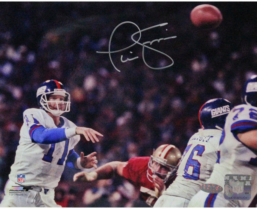 Phil Simms Signed 8x10 Photo vs San Francisco 49ers