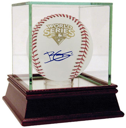 Brett Gardner Signed 2009 World Series Logo Ball MLB Auth