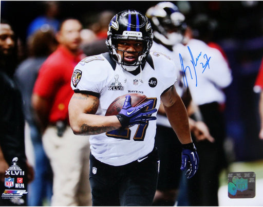 Ray Rice Super Bowl XLVII Signed 8x10 Photo (PF)