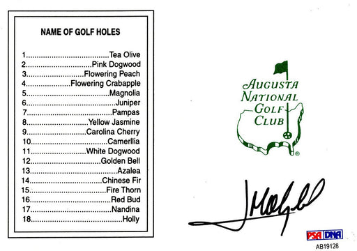 Jose Maria olazabal Signed Augusta National Masters Scorecard (PSA/DNA)