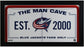 Columbus Blue Jackets Fan Cave Sign 10x20 Framed Photo