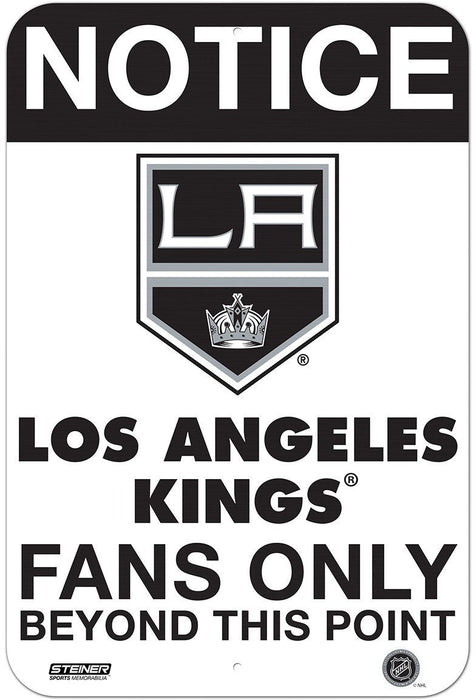 Los Angeles Kings Fans Only 8x12 Aluminum Sign