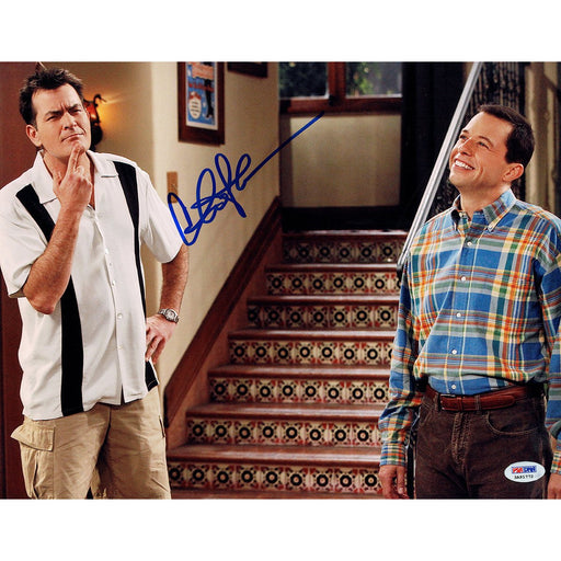 Charlie Sheen Signed Two and a Half Men Horizontal 11x14 Photo (PSADNA Holo)