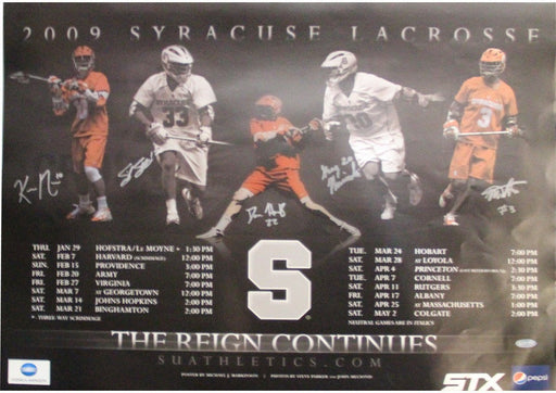 2009 Mens Lacrosse 5 signature Poster (Nims Smith Abbott Nierowski Hardy)