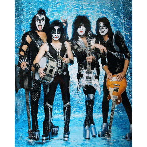 Kiss Band Group Pose Red 20x24 Photograph