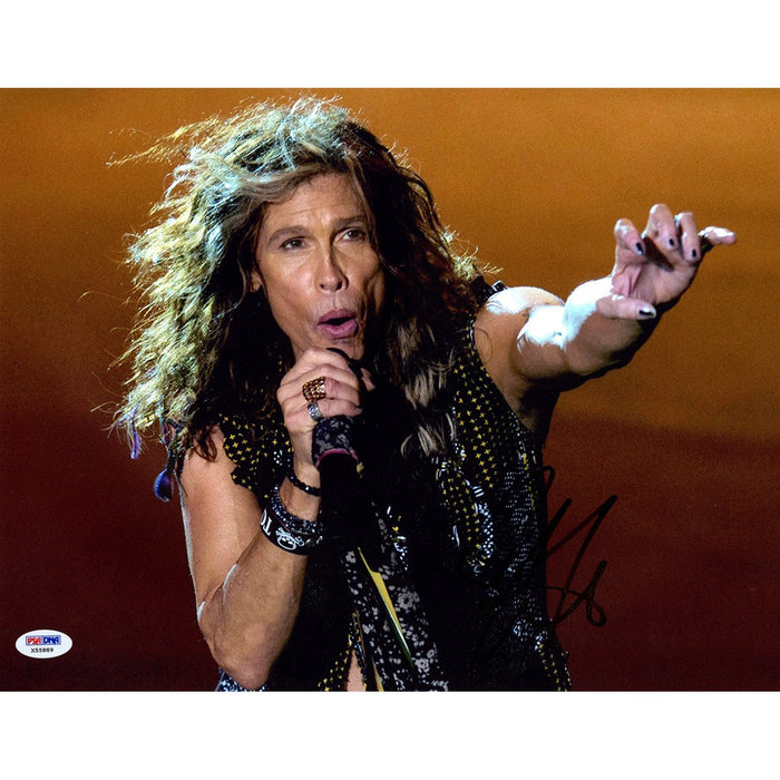 Steven Tyler Signed Singing 11x14 Photo (PSADNA)