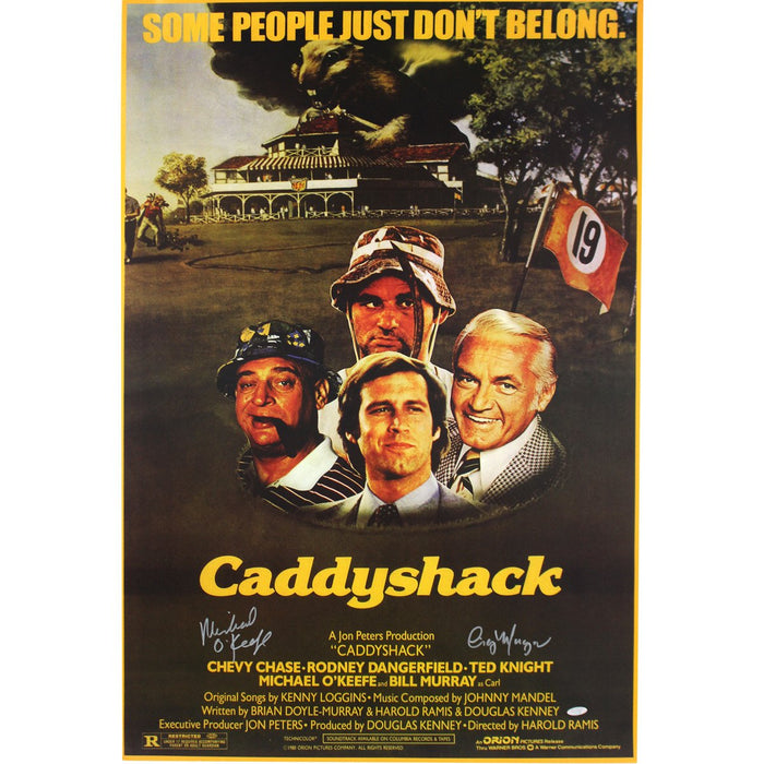 Cindy Morgan Michael Okeefe Dual Signed CaddyShack Movie Poster (Signed in Silver) 23x35.5