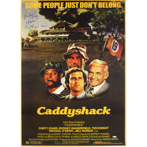 Cindy Morgan Michael Okeefe Dual Signed CaddyShack Movie Poster w Youri NoonanInsc. 23x35.5